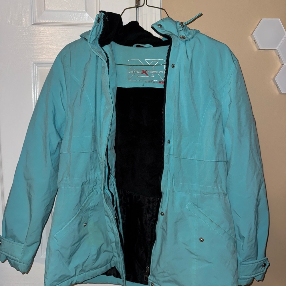 Blue Hooded Ski/Heavy Jacket